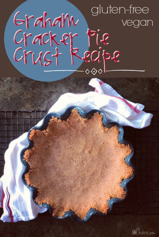 Homemade gluten free graham cracker pie crust recipe (vegan/dairy-free too!) gfJules