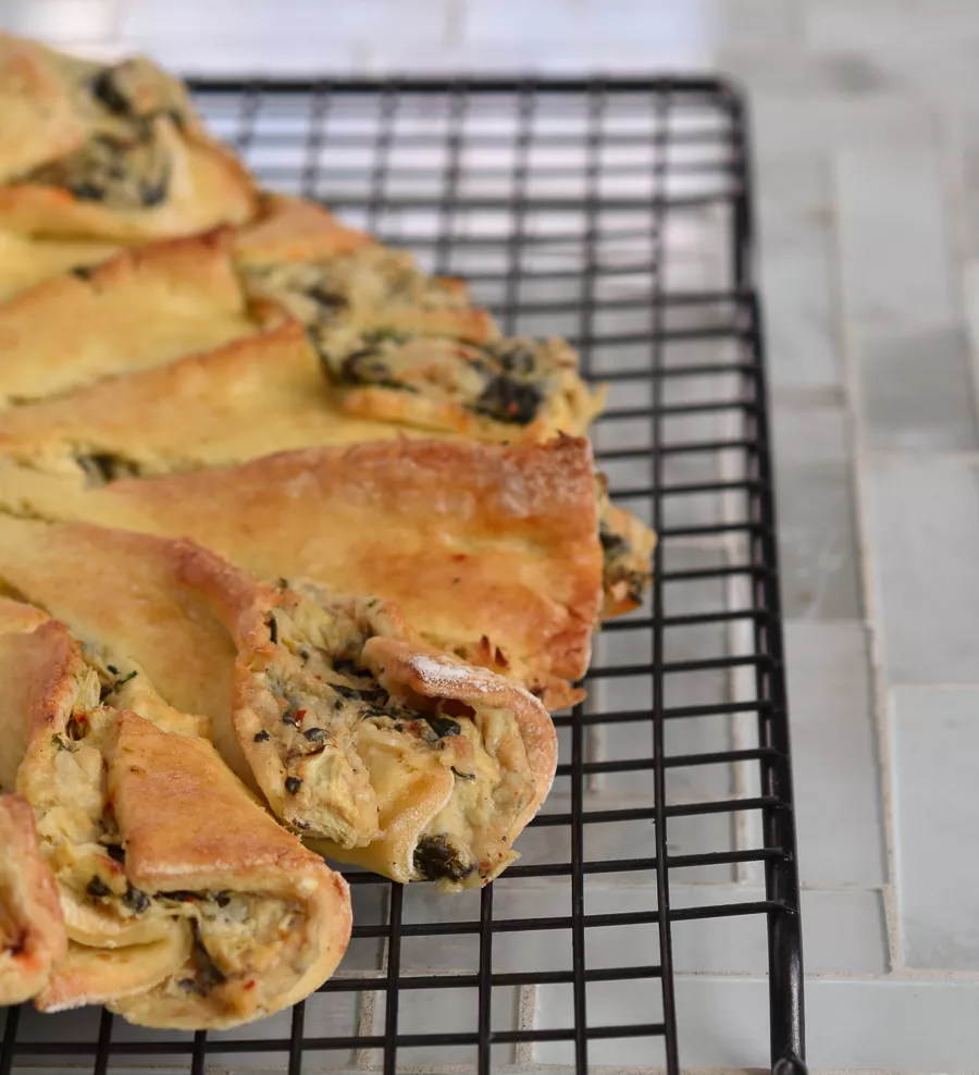 gluten free spinach pull apart bread CU