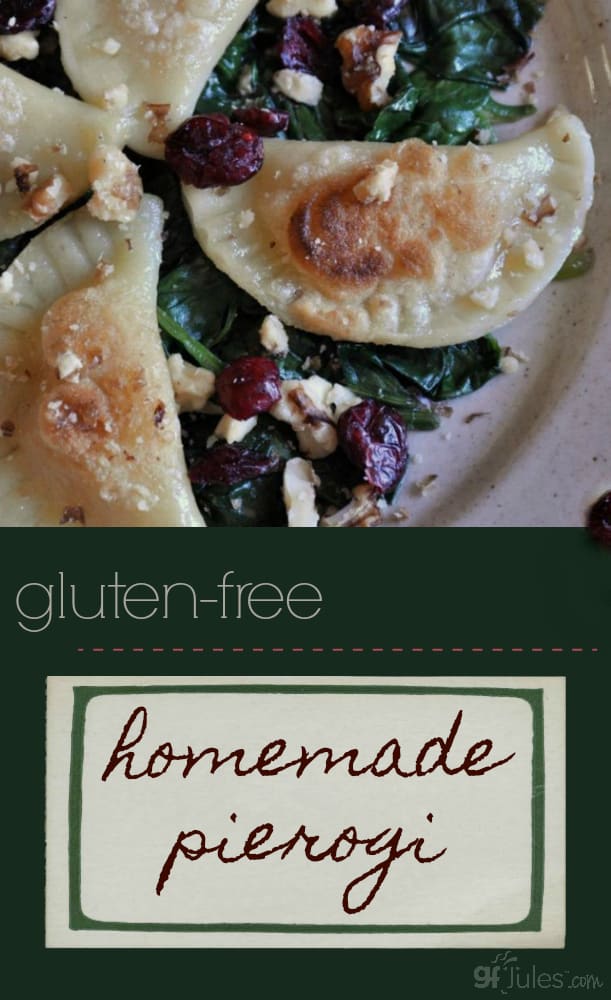 Homemade gluten free pierogi - just like you remember it, only without the gluten! This soft, pliable dough makes it easy to bring back this traditional favorite whenever you crave it! | gfJules
