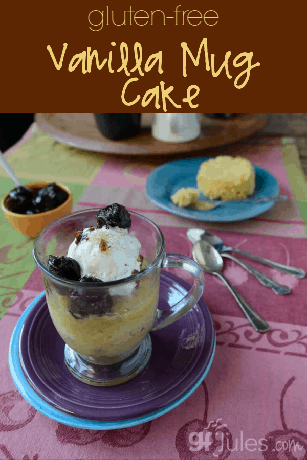 As quickly as you can crave a sweet treat, you can make one with this simple gluten free vanilla mug cake recipe.