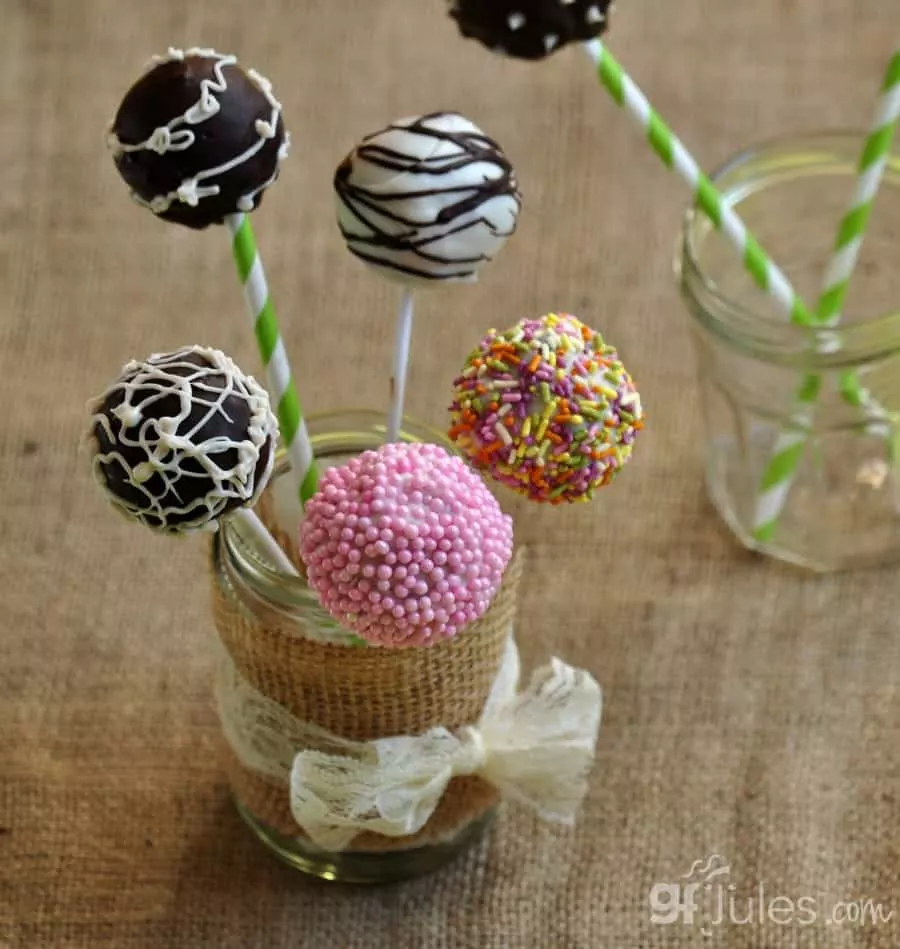 Gluten Free Cake Pops in cup