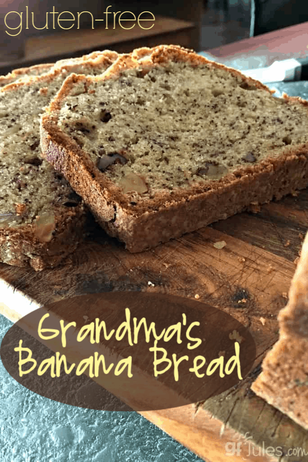 Grandma's recipes are always best. This old fashioned recipe got a makeover--now it's a treasured gluten free banana bread recipe everyone loves!