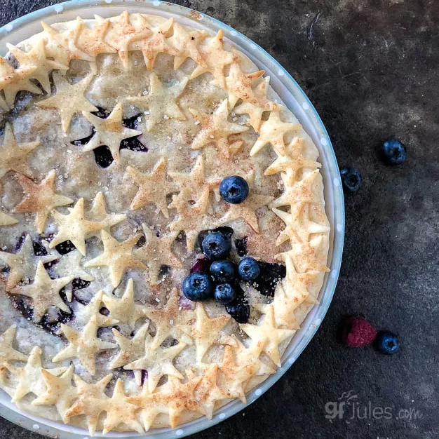 gfJules gluten free blueberry pie sq