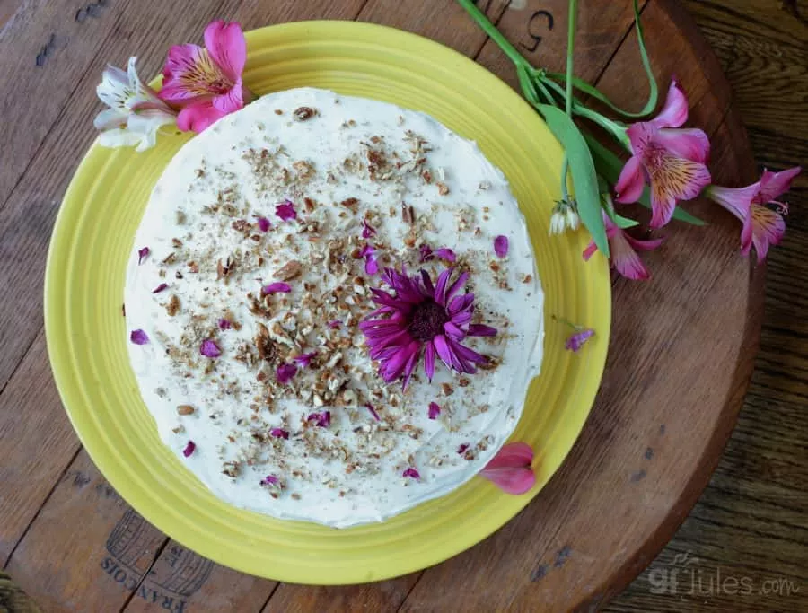 Gluten Free Carrot Cake overhead