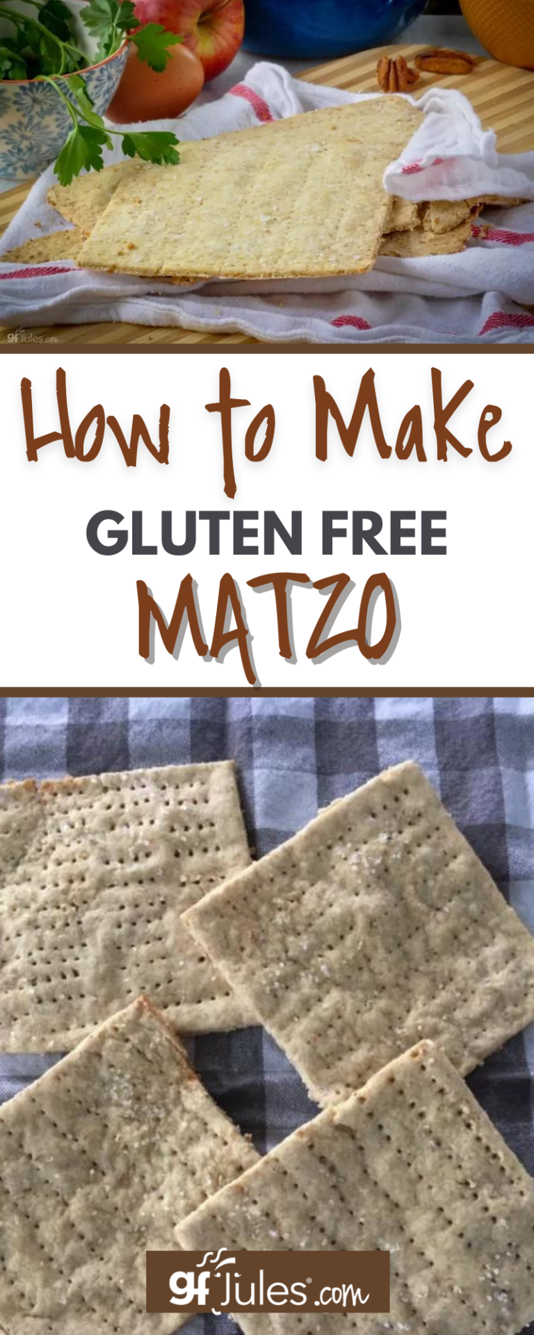 Gluten Free Matzo / Matzah Recipe gluten free Passover recipe gfJules