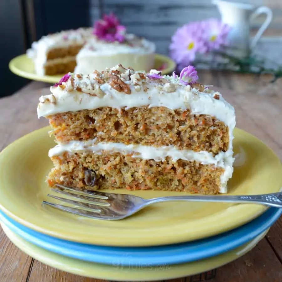 gluten free carrot cake square