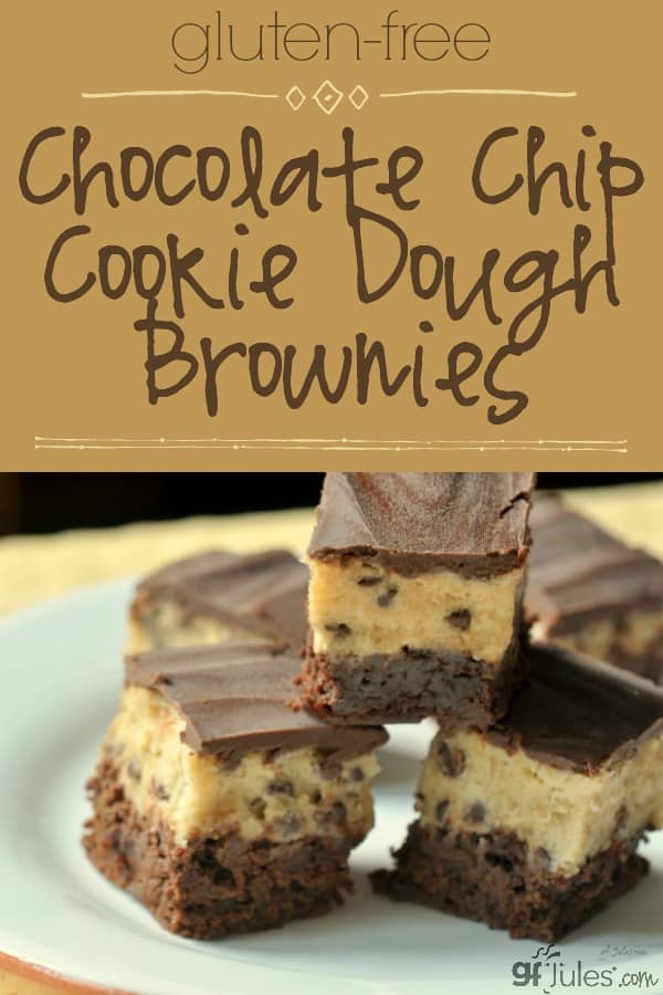 Gluten Free Cookie Dough Brownies by gfJules are luscious and decadent.