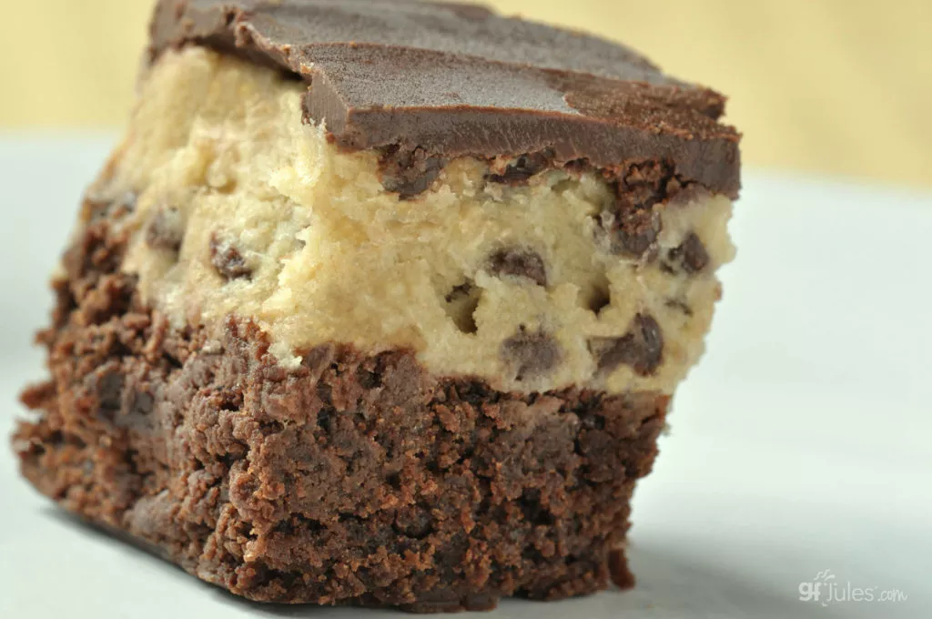 gluten free chocolate chip cookie dough brownies CU