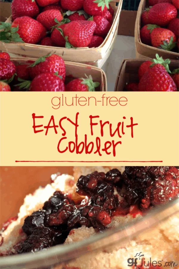 Easy Gluten Free Fruit Cobbler by gfJules is so delicious!