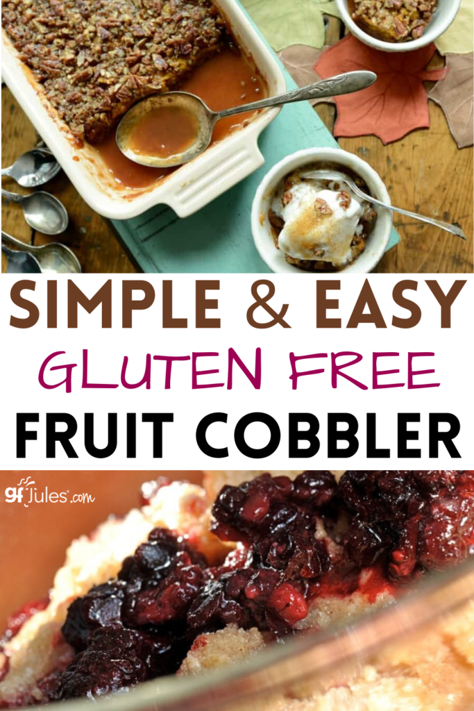 Gluten Free Fruit Cobbler. Sensational no-compromise dessert: gfJules!