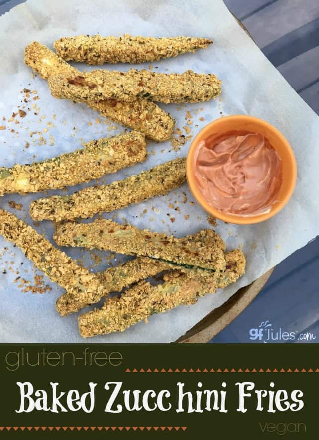 Gluten Free Baked Zucchini Fries - an easy veggie side dish that everyone loves, and you can feel good about making! | gfJules