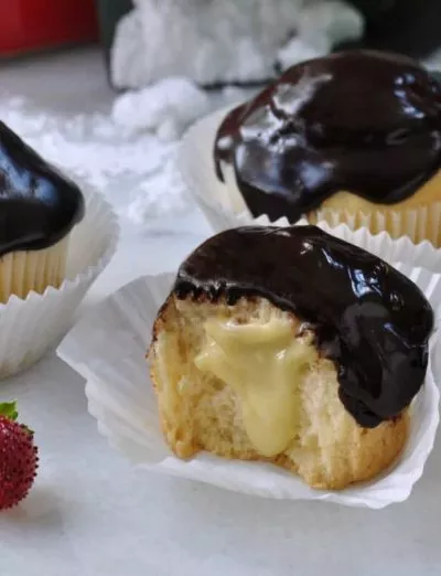 Gluten Free Boston Cream Cupcakes square