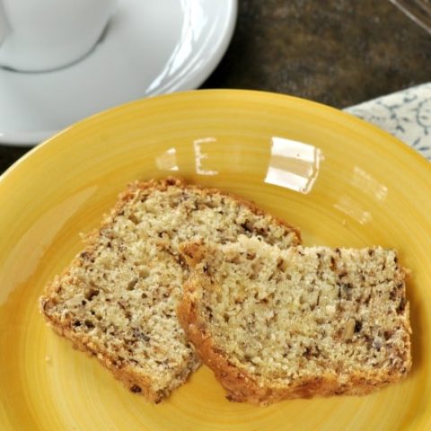 gluten free banana bread on plate