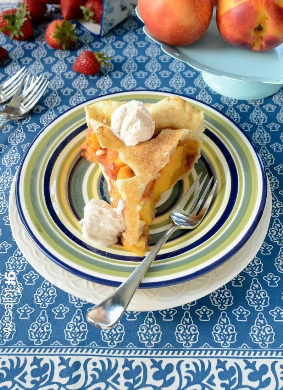 gluten free peach pie vertical