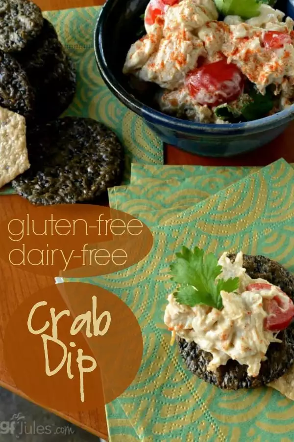 Gluten Free, Dairy Free, Egg Free Easy Crab Dip by gfJules can be whipped up in minutes