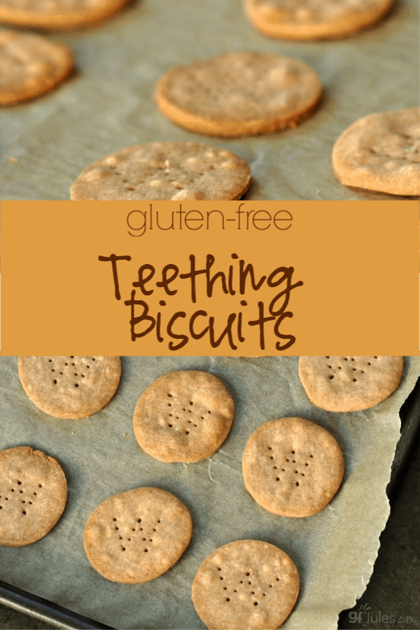 If you decide to delay gluten or to stick with a gluten free diet for your child, you'll be needing this easy gluten free teething biscuit recipe.