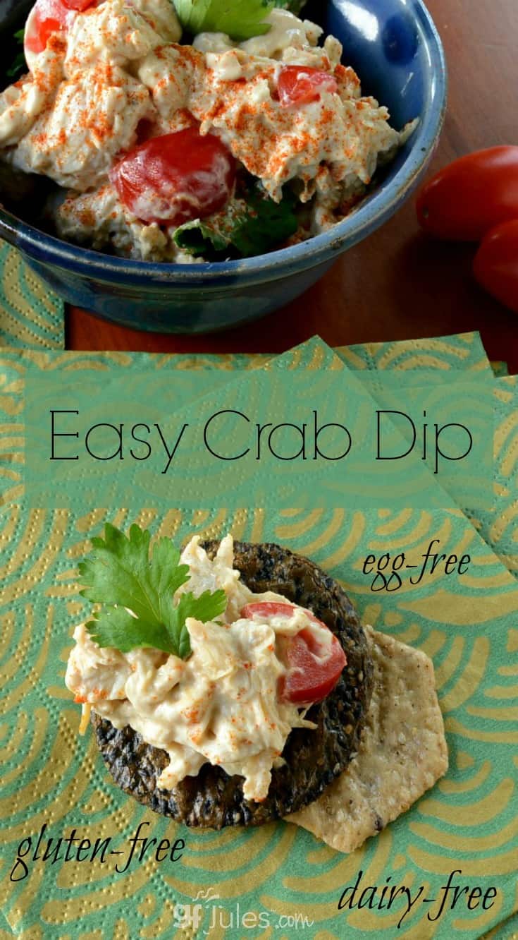 gluten free crab dip dairyfree and eggfree and super easy