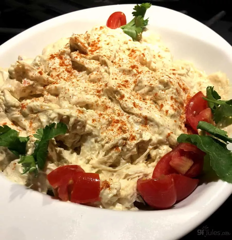 gluten free crab dip in bowl