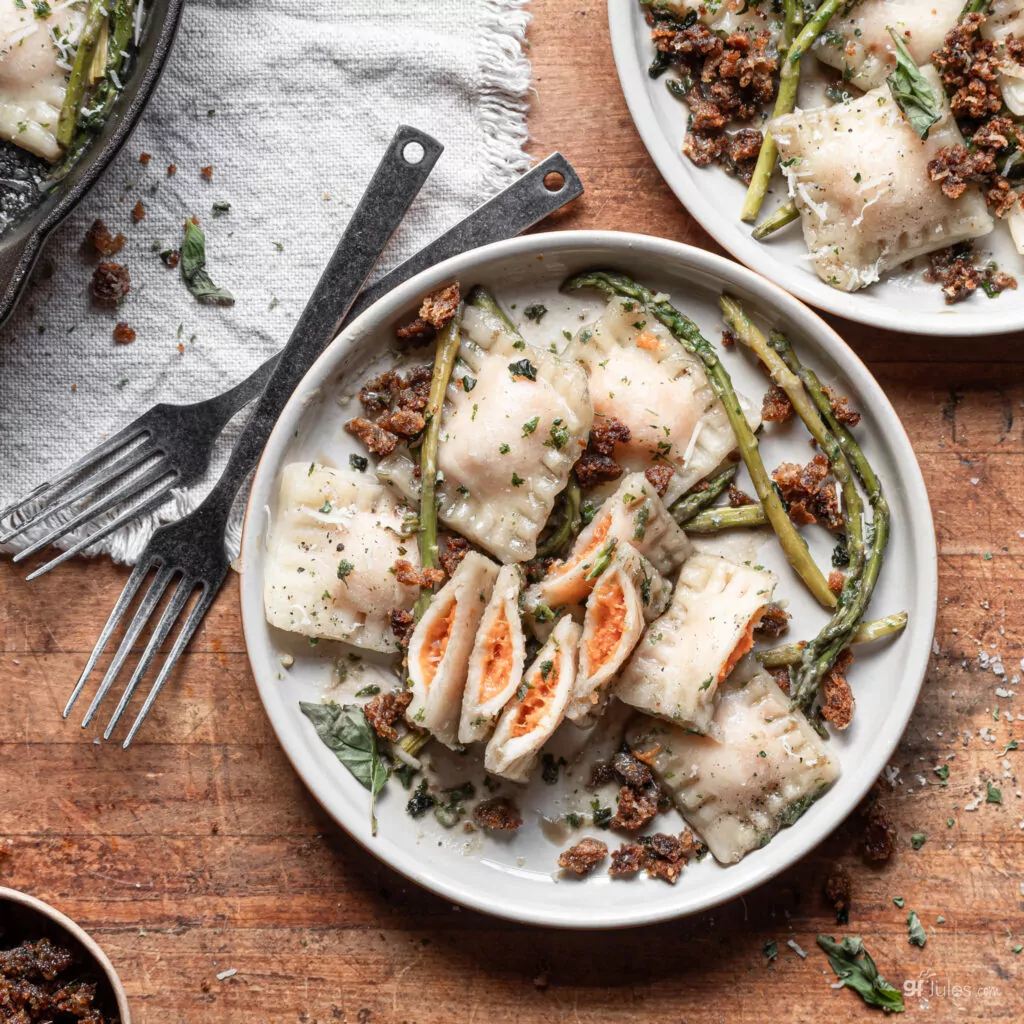 gluten free ravioli with sweet potato filling OH