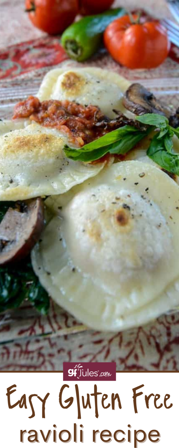 Gluten Free Ravioli quick & easy 3ingredient recipe gfJules