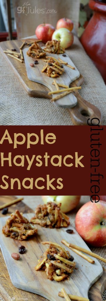 Gluten Free Apple Haystack Snacks make the perfect afternoon snack or healthier fall dessert! gfJules