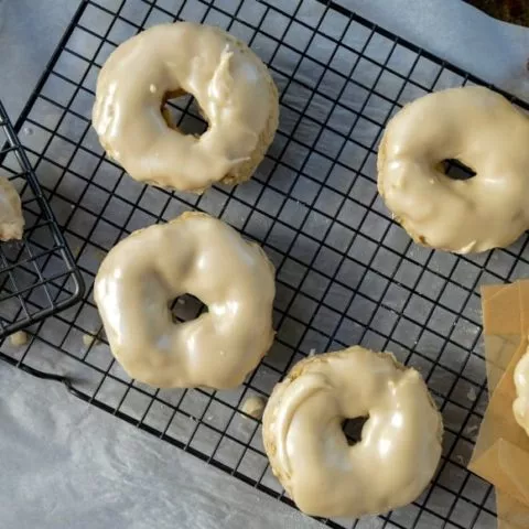 gluten free apple cider donuts on rack