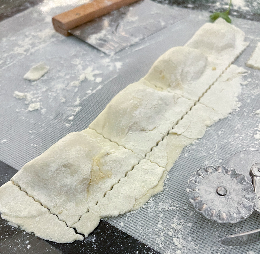 gluten free ravioli in a line | gfJules