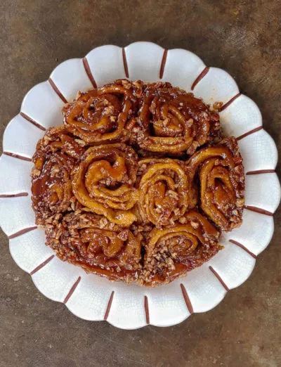 gluten free cinnamon sticky buns 2020 on plate