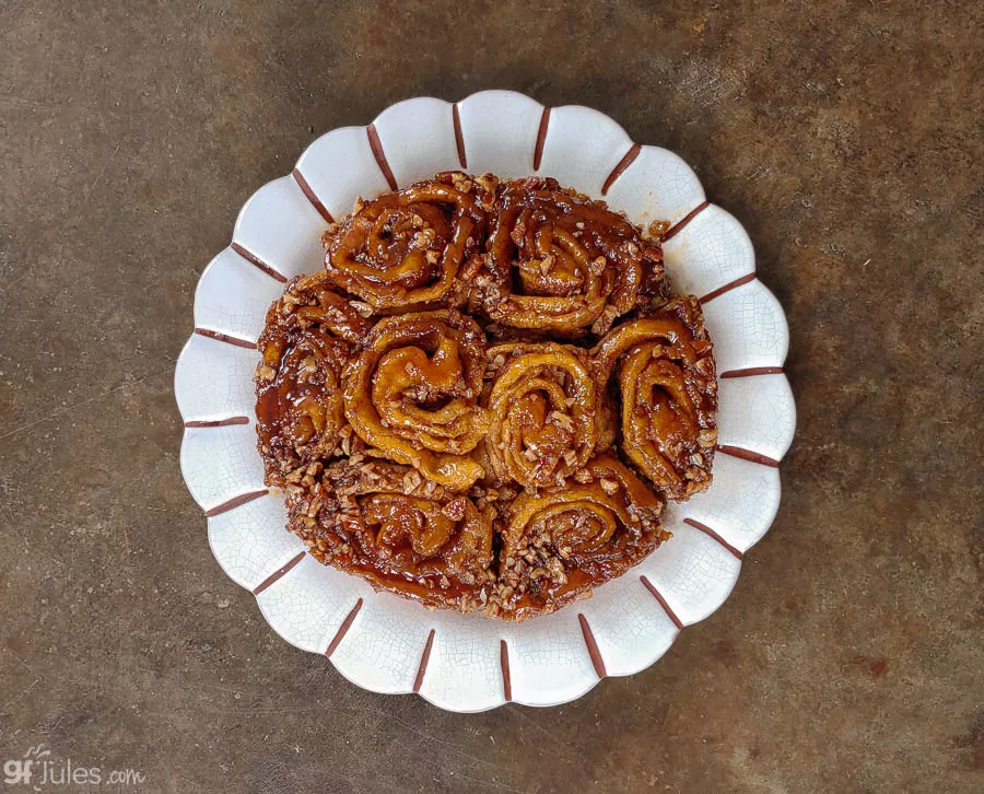 gluten free cinnamon sticky buns 2020 on plate