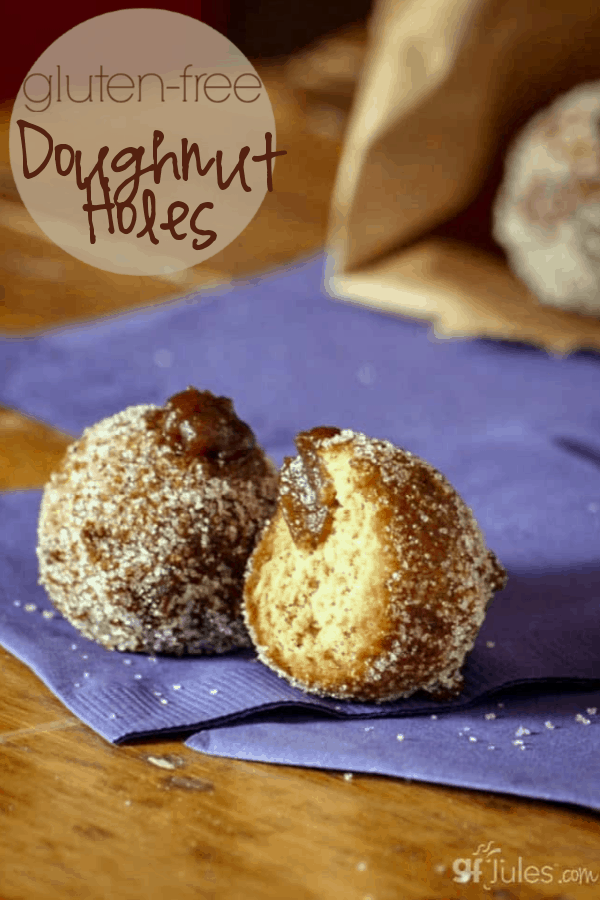 This scrumptious gluten free doughnut holes recipe makes delightful mini Sufganiyot for Hanukkah or filled donut hole poppers anytime you like!