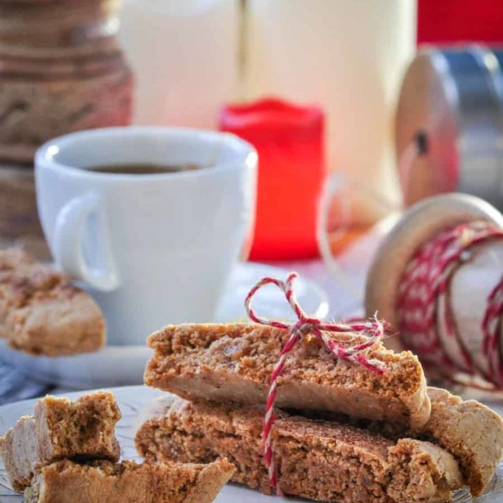 gluten free gingerbread biscotti