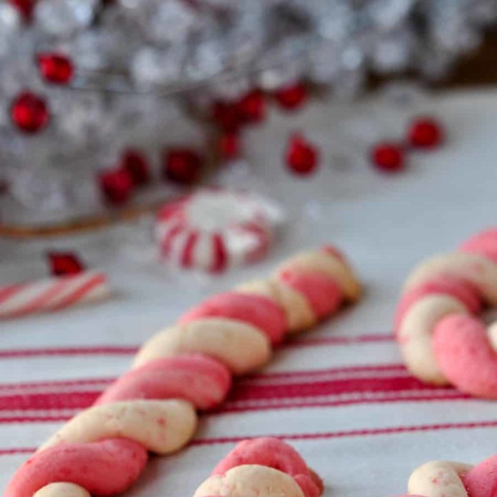 gluten free candy cane cookies with cranberries