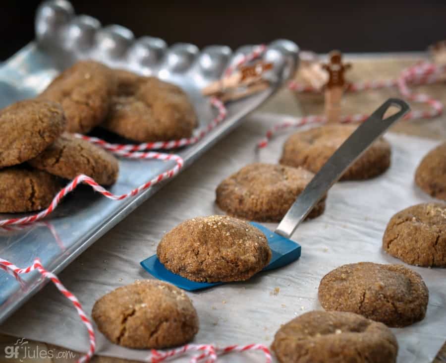 gluten free gingersnaps with server