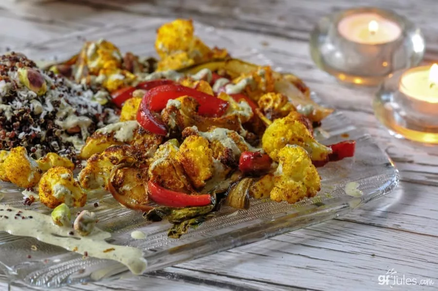 gluten free green chef cauliflower and peppers