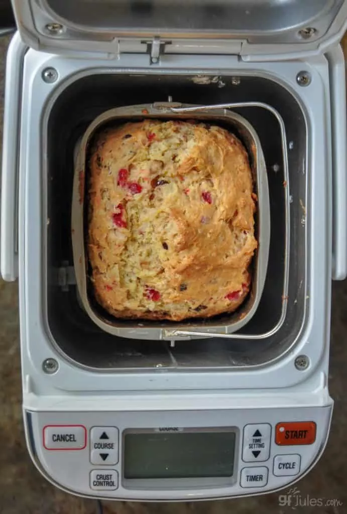 gluten free panettone in zojirushi bread machine