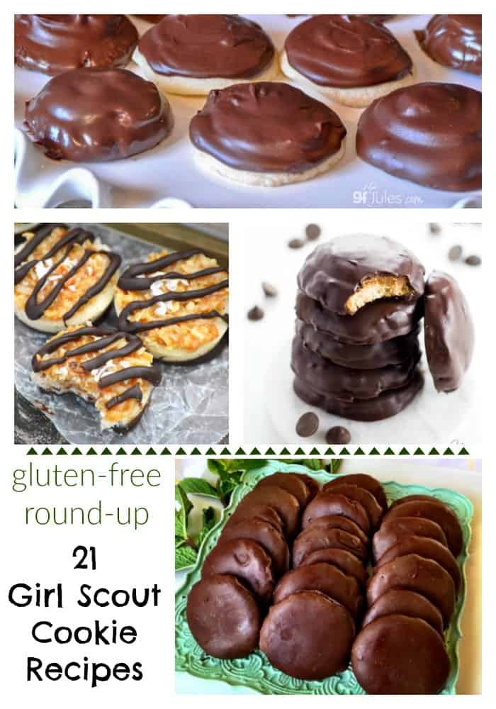 Gluten Free Round Up of 21 Girl Scout Cookie Recipes! gfJules.com