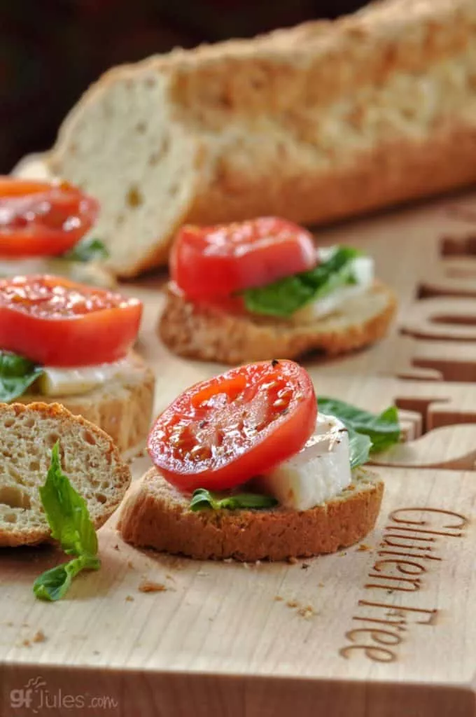 gluten free bruschetta on board