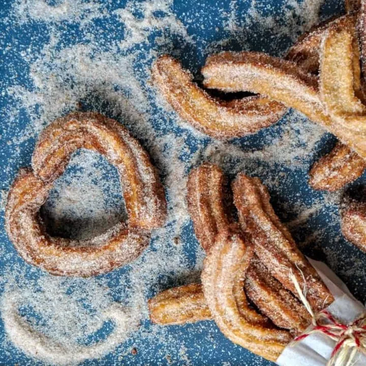 gluten free churros heart with bow