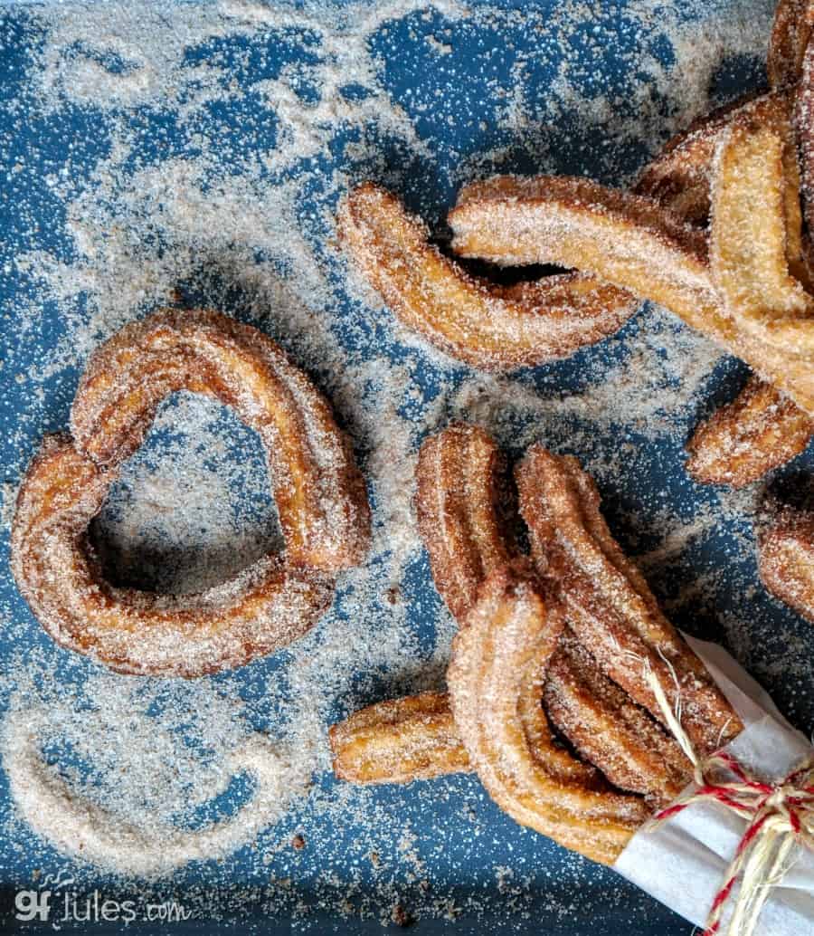 gluten free churros heart with bow