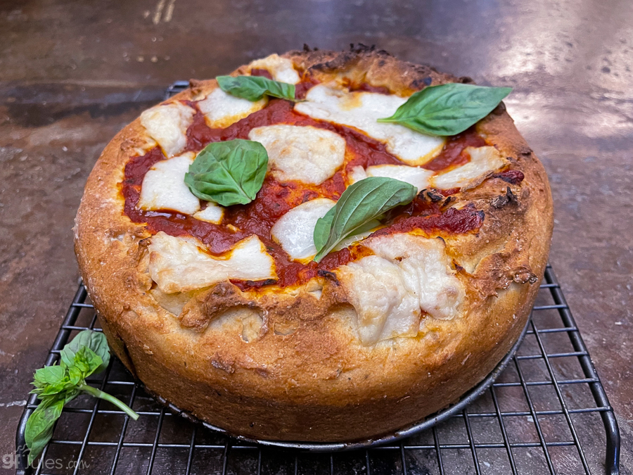 Stuffed Deep Dish Pizza - Familystyle Food