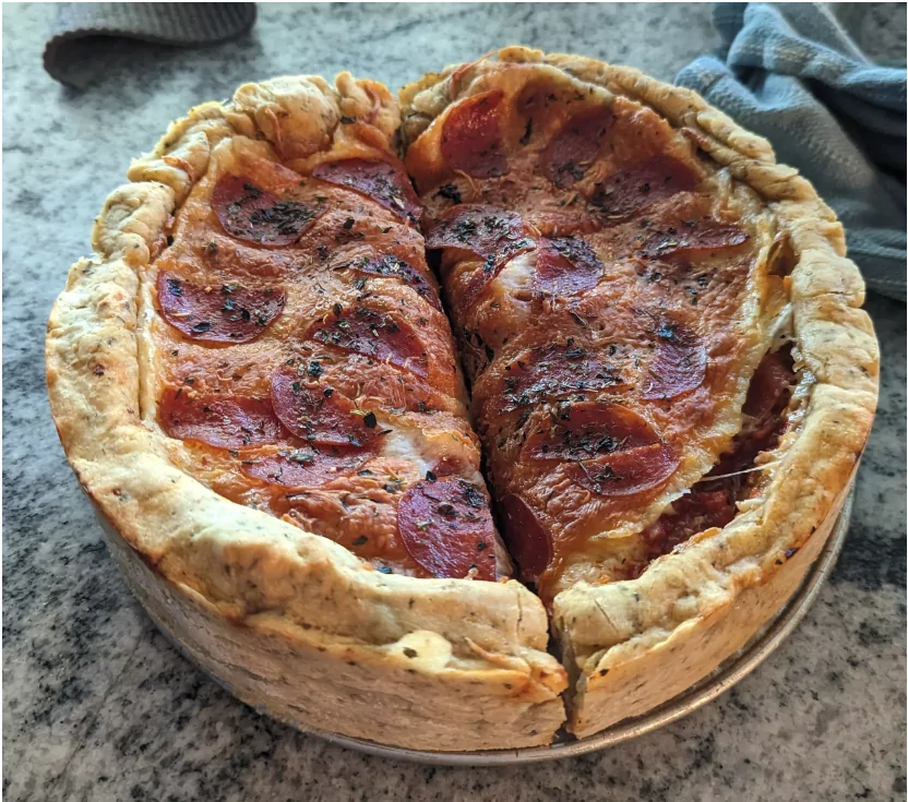 reader's two crust gluten free pizza with pepperoni