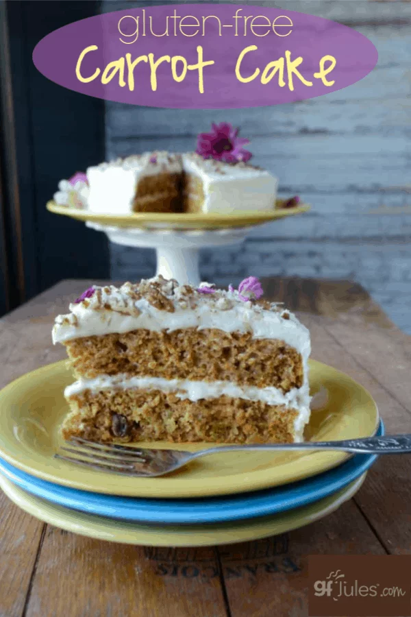 This gluten free carrot cake is not just beautiful, it's delicious, too!