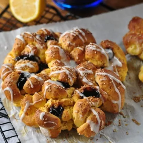 Gluten Free Sweet Egg Bread overhead