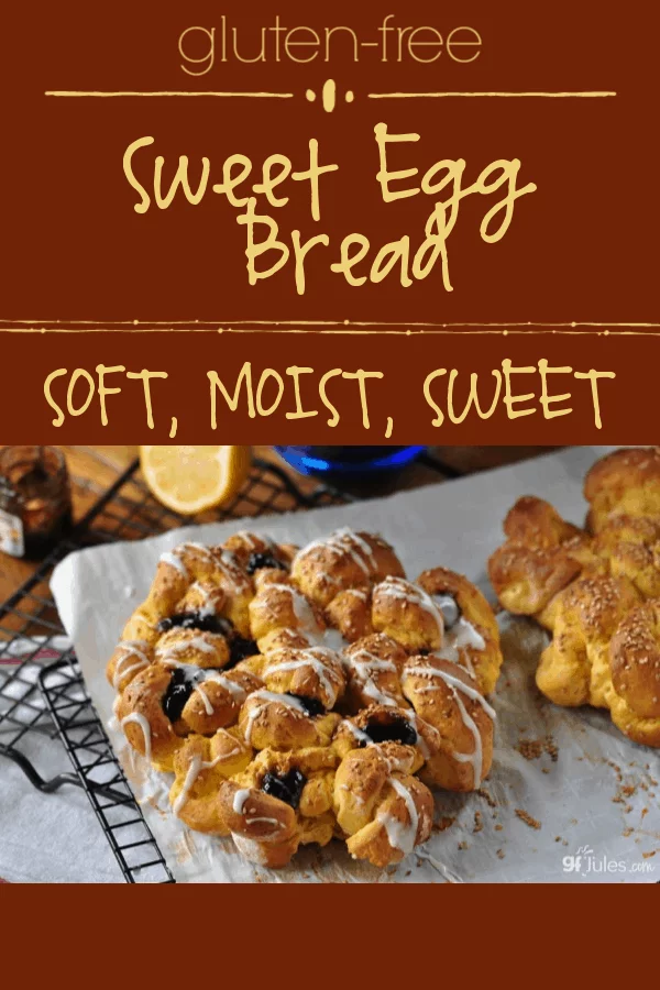 Gluten Free Sweet Egg Bread for brunch or breakfast - beautiful to serve and so soft, moist and sweet -- you'll be glad you have 2 loaves!