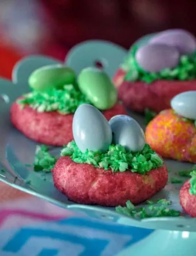 gluten free sugar cookie easter nests