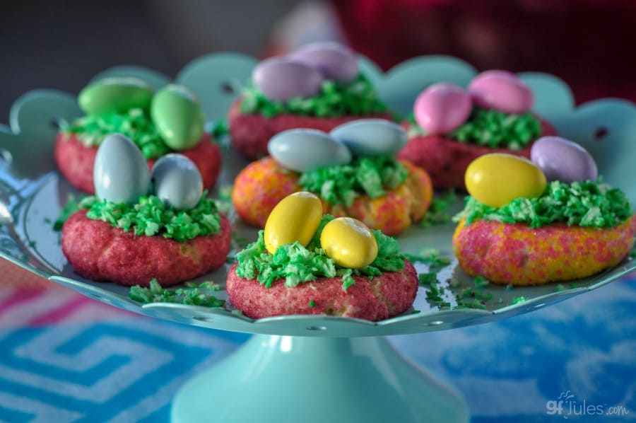 gluten free sugar cookie easter nests