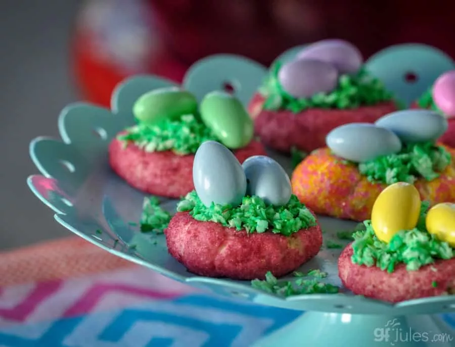 gluten free sugar cookie easter nests