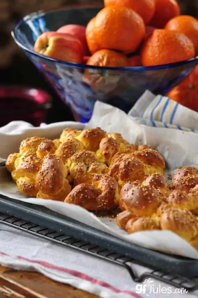 gluten free sweet egg bread with seeds