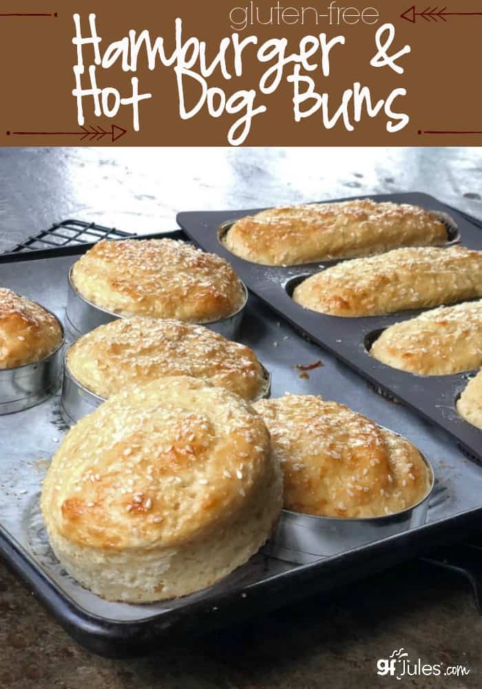 Gluten Free Hamburger or Hot Dog Buns - gfJules