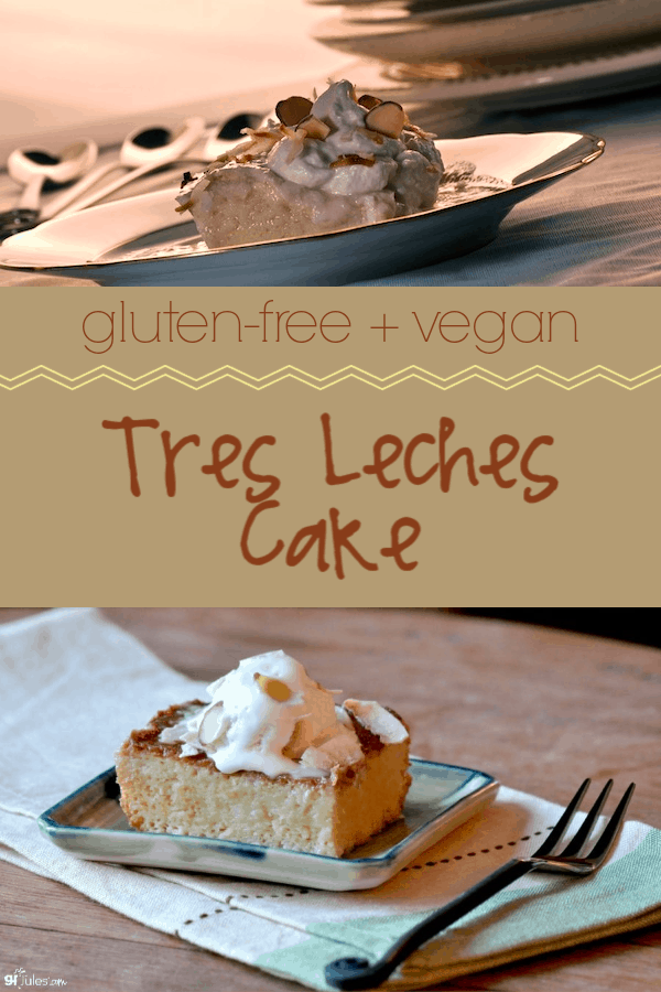 My gluten free vegan Tres Leches Cake recipe breaks the traditional mold, but does so deliciously!